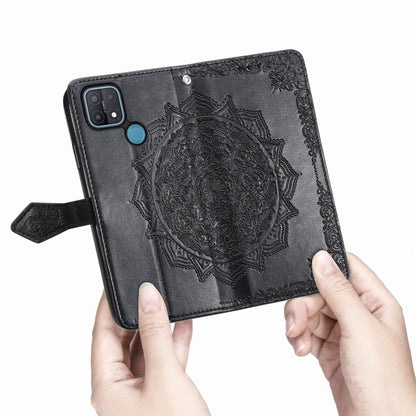 Mandala Flower Embossed Horizontal Flip Leather Case with Holder & Three Card Slots & Wallet & Lanyard, For OPPO A15, For LG K52, For Fujitsu Arrows NX9 F-52A
