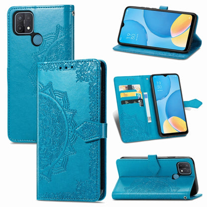 Mandala Flower Embossed Horizontal Flip Leather Case with Holder & Three Card Slots & Wallet & Lanyard, For OPPO A15, For LG K52, For Fujitsu Arrows NX9 F-52A