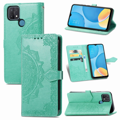 Mandala Flower Embossed Horizontal Flip Leather Case with Holder & Three Card Slots & Wallet & Lanyard, For OPPO A15, For LG K52, For Fujitsu Arrows NX9 F-52A