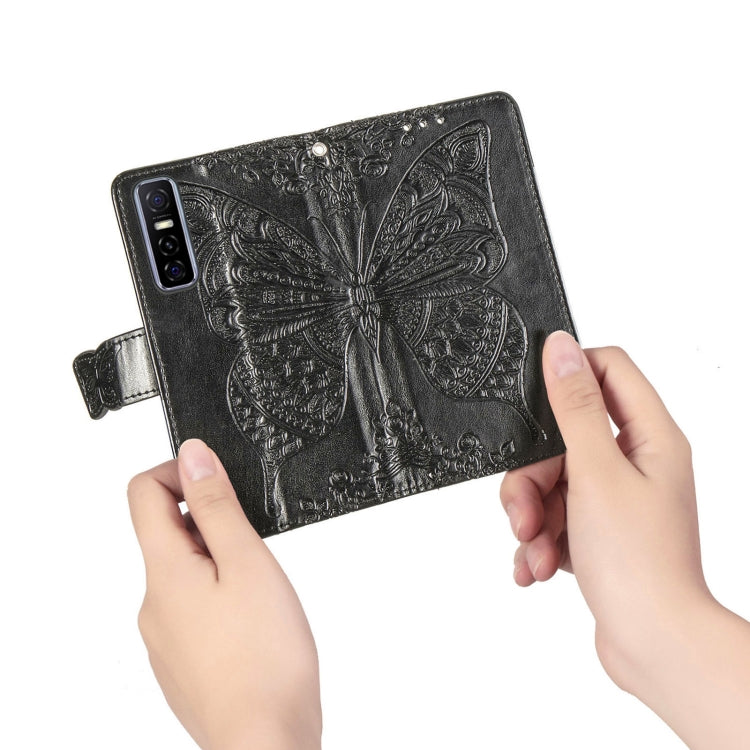 Butterfly Love Flower Embossed Horizontal Flip Leather Case with Bracket / Card Slot / Wallet / Lanyard, For vivo Y73s, For vivo Y50, For vivo Y20