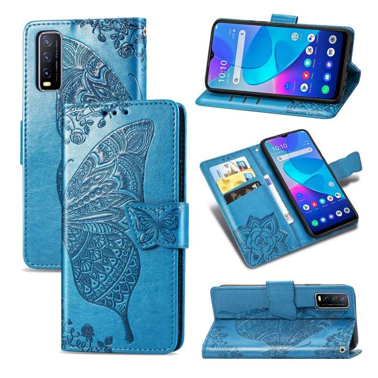 Butterfly Love Flower Embossed Horizontal Flip Leather Case with Bracket / Card Slot / Wallet / Lanyard, For vivo Y73s, For vivo Y50, For vivo Y20