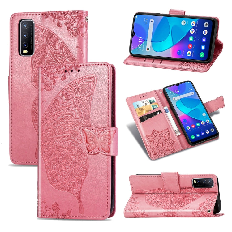 Butterfly Love Flower Embossed Horizontal Flip Leather Case with Bracket / Card Slot / Wallet / Lanyard, For vivo Y73s, For vivo Y50, For vivo Y20