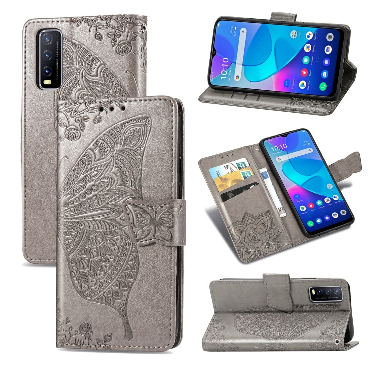 Butterfly Love Flower Embossed Horizontal Flip Leather Case with Bracket / Card Slot / Wallet / Lanyard, For vivo Y73s, For vivo Y50, For vivo Y20