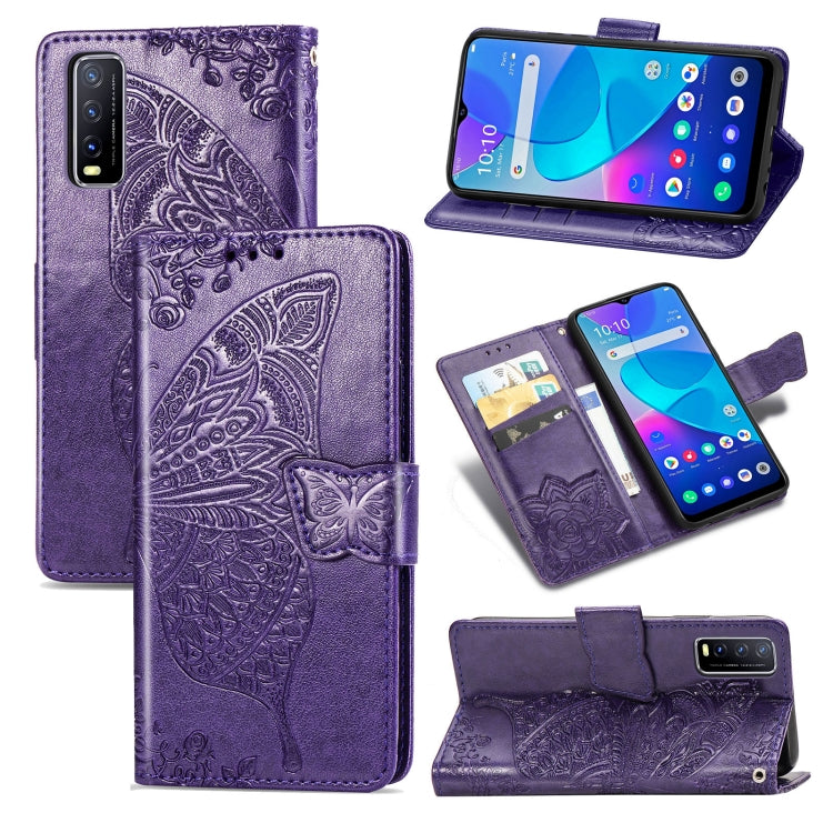 Butterfly Love Flower Embossed Horizontal Flip Leather Case with Bracket / Card Slot / Wallet / Lanyard, For vivo Y73s, For vivo Y50, For vivo Y20