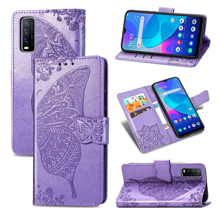 Butterfly Love Flower Embossed Horizontal Flip Leather Case with Bracket / Card Slot / Wallet / Lanyard, For vivo Y73s, For vivo Y50, For vivo Y20