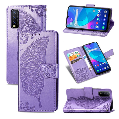 Butterfly Love Flower Embossed Horizontal Flip Leather Case with Bracket / Card Slot / Wallet / Lanyard, For vivo Y73s, For vivo Y50, For vivo Y20
