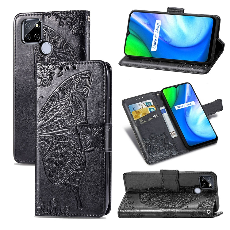 Butterfly Love Flower Embossed Horizontal Flip Leather Case with Bracket / Card Slot / Wallet / Lanyard, For OPPO Realme V3, For OPPO A15, For OnePlus Nord N100, For Arrows NX9 F-52A
