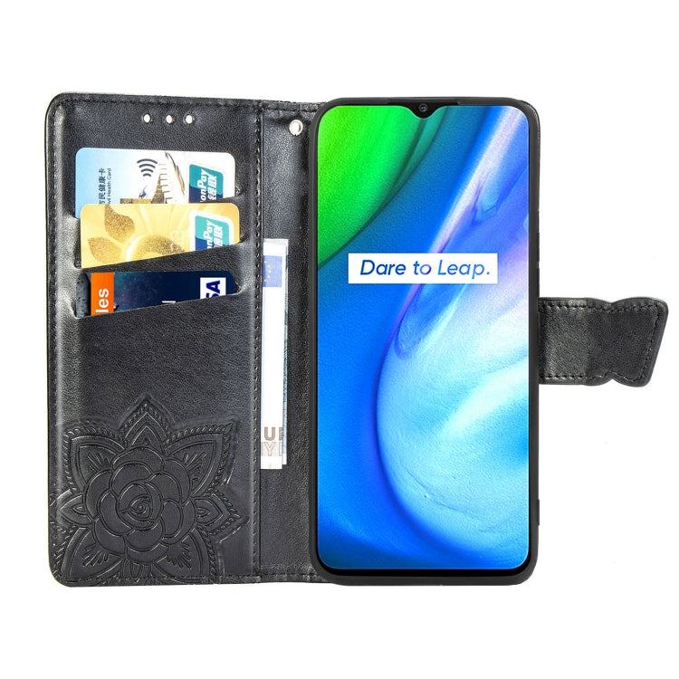 Butterfly Love Flower Embossed Horizontal Flip Leather Case with Bracket / Card Slot / Wallet / Lanyard, For OPPO Realme V3, For OPPO A15, For OnePlus Nord N100, For Arrows NX9 F-52A