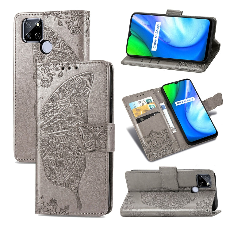 Butterfly Love Flower Embossed Horizontal Flip Leather Case with Bracket / Card Slot / Wallet / Lanyard, For OPPO Realme V3, For OPPO A15, For OnePlus Nord N100, For Arrows NX9 F-52A