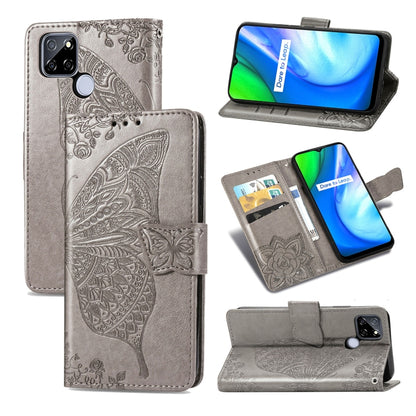 Butterfly Love Flower Embossed Horizontal Flip Leather Case with Bracket / Card Slot / Wallet / Lanyard, For OPPO Realme V3, For OPPO A15, For OnePlus Nord N100, For Arrows NX9 F-52A
