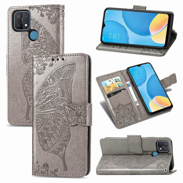 Butterfly Love Flower Embossed Horizontal Flip Leather Case with Bracket / Card Slot / Wallet / Lanyard, For OPPO Realme V3, For OPPO A15, For OnePlus Nord N100, For Arrows NX9 F-52A