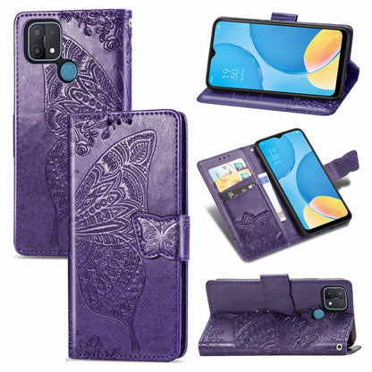 Butterfly Love Flower Embossed Horizontal Flip Leather Case with Bracket / Card Slot / Wallet / Lanyard, For OPPO Realme V3, For OPPO A15, For OnePlus Nord N100, For Arrows NX9 F-52A
