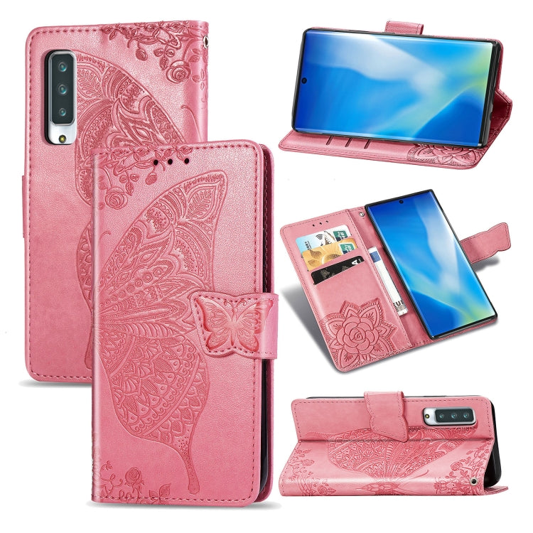 Butterfly Love Flower Embossed Horizontal Flip Leather Case with Bracket / Card Slot / Wallet / Lanyard, For OPPO Realme V3, For OPPO A15, For OnePlus Nord N100, For Arrows NX9 F-52A