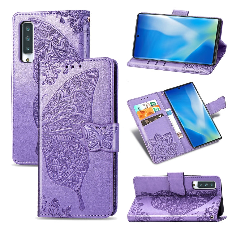 Butterfly Love Flower Embossed Horizontal Flip Leather Case with Bracket / Card Slot / Wallet / Lanyard, For OPPO Realme V3, For OPPO A15, For OnePlus Nord N100, For Arrows NX9 F-52A