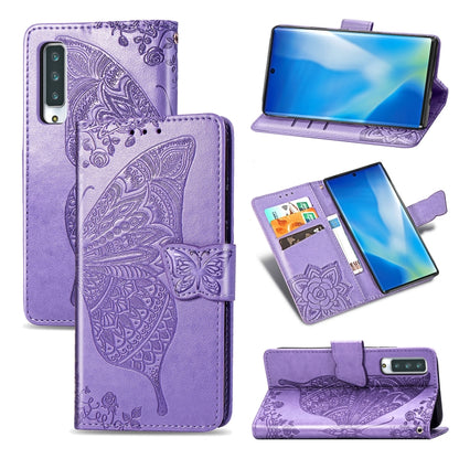 Butterfly Love Flower Embossed Horizontal Flip Leather Case with Bracket / Card Slot / Wallet / Lanyard, For OPPO Realme V3, For OPPO A15, For OnePlus Nord N100, For Arrows NX9 F-52A