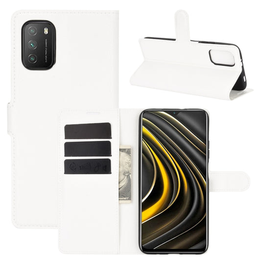 For Xiaomi Poco M3 Litchi Texture Horizontal Flip Protective Case with Holder & Card Slots & Wallet, For Xiaomi Poco M3