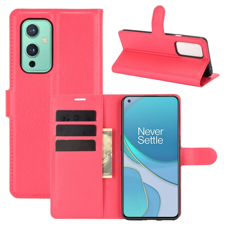 For OnePlus 9 Litchi Texture Horizontal Flip Protective Case with Holder & Card Slots & Wallet, For OnePlus 9