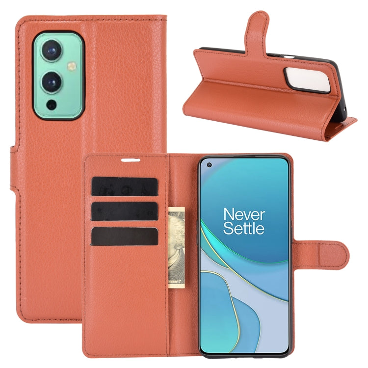 For OnePlus 9 Litchi Texture Horizontal Flip Protective Case with Holder & Card Slots & Wallet, For OnePlus 9