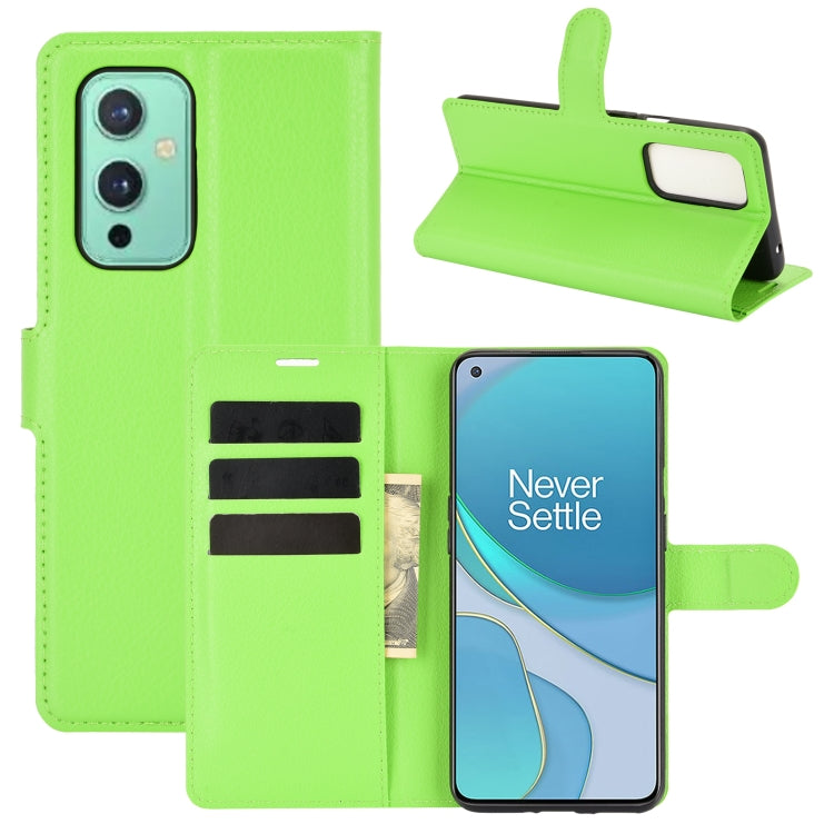 For OnePlus 9 Litchi Texture Horizontal Flip Protective Case with Holder & Card Slots & Wallet, For OnePlus 9