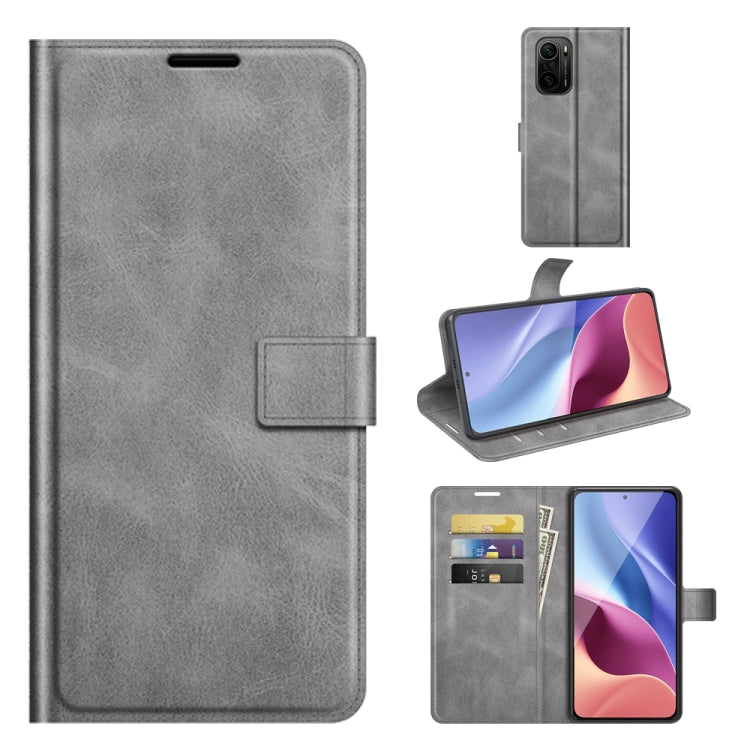 Retro Calf Pattern Buckle Horizontal Flip Leather Case with Holder & Card Slots & Wallet, For Xiaomi Poco F3 / Redmi K40, For Google Pixel 5A, For vivo X60