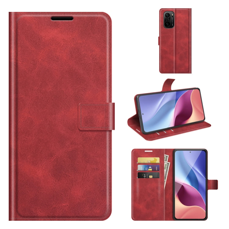 Retro Calf Pattern Buckle Horizontal Flip Leather Case with Holder & Card Slots & Wallet, For Xiaomi Poco F3 / Redmi K40, For Google Pixel 5A, For vivo X60
