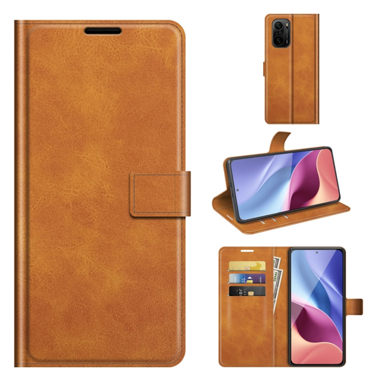 Retro Calf Pattern Buckle Horizontal Flip Leather Case with Holder & Card Slots & Wallet, For Xiaomi Poco F3 / Redmi K40, For Google Pixel 5A, For vivo X60