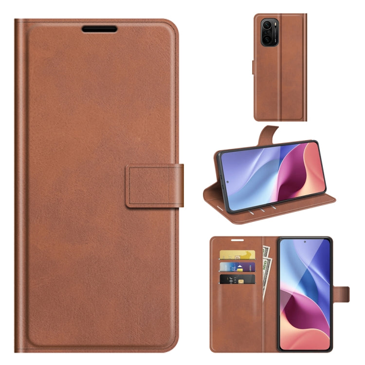 Retro Calf Pattern Buckle Horizontal Flip Leather Case with Holder & Card Slots & Wallet, For Xiaomi Poco F3 / Redmi K40, For Google Pixel 5A, For vivo X60