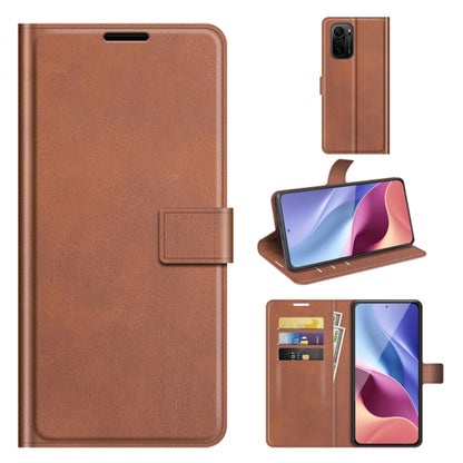 Retro Calf Pattern Buckle Horizontal Flip Leather Case with Holder & Card Slots & Wallet, For Xiaomi Poco F3 / Redmi K40, For Google Pixel 5A, For vivo X60