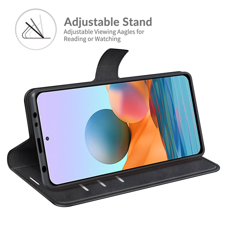 Retro Calf Pattern Buckle Horizontal Flip Leather Case with Holder & Card Slots & Wallet, For Redmi Note 10 Pro (Indian Edition)