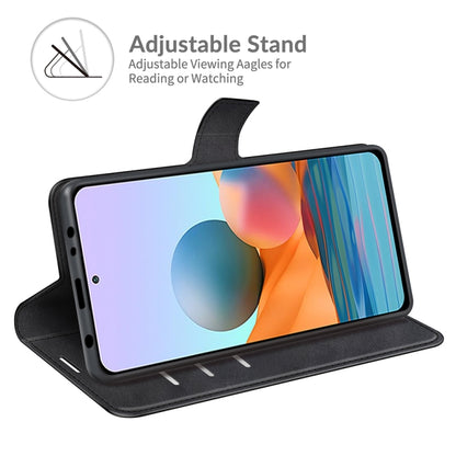 Retro Calf Pattern Buckle Horizontal Flip Leather Case with Holder & Card Slots & Wallet, For Redmi Note 10 Pro (Indian Edition)