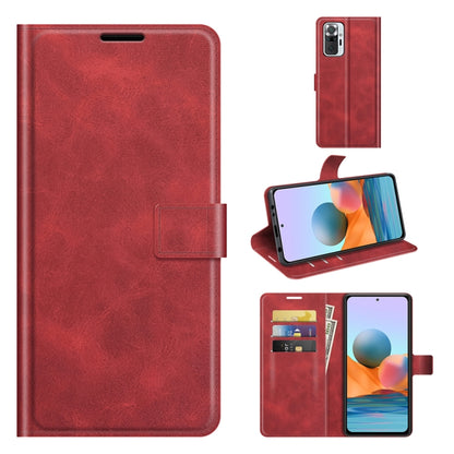 Retro Calf Pattern Buckle Horizontal Flip Leather Case with Holder & Card Slots & Wallet, For Redmi Note 10 Pro (Indian Edition)