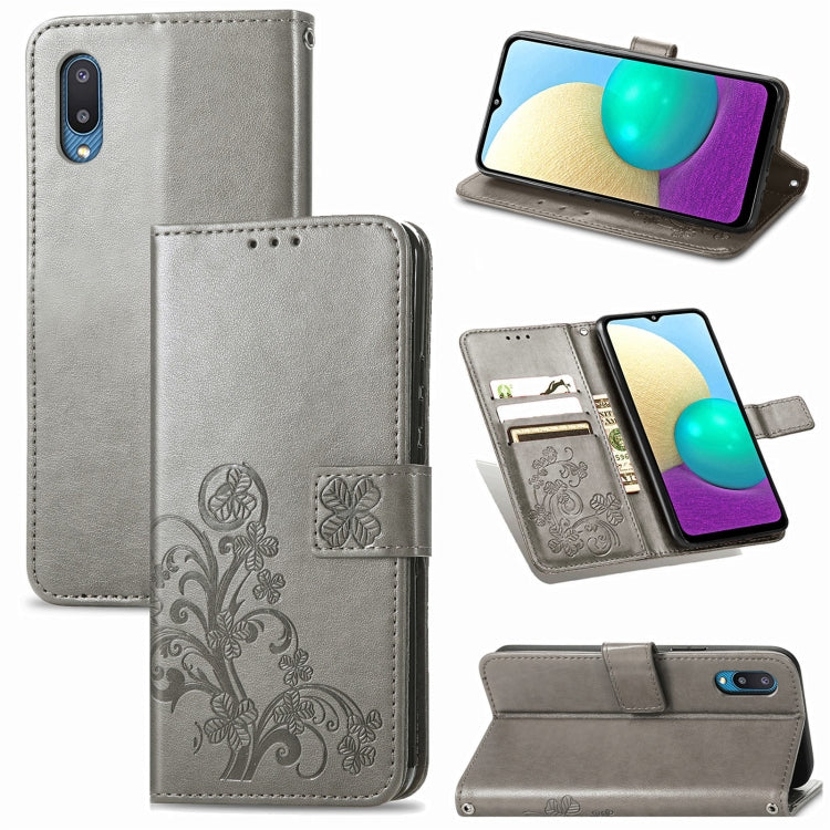 Four-leaf Clasp Embossed Buckle Mobile Phone Protection Leather Case with Lanyard & Card Slot & Wallet & Bracket Function, For Samsung Galaxy A02, For Xiaomi Redmi Note 10 4G, For Google Pixel 5A, For OPPO A93 5G, For LG Stylo 7