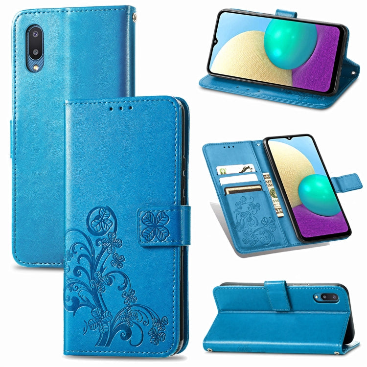Four-leaf Clasp Embossed Buckle Mobile Phone Protection Leather Case with Lanyard & Card Slot & Wallet & Bracket Function, For Samsung Galaxy A02, For Xiaomi Redmi Note 10 4G, For Google Pixel 5A, For OPPO A93 5G, For LG Stylo 7
