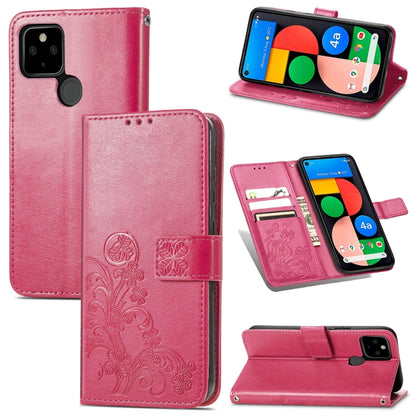 Four-leaf Clasp Embossed Buckle Mobile Phone Protection Leather Case with Lanyard & Card Slot & Wallet & Bracket Function, For Samsung Galaxy A02, For Xiaomi Redmi Note 10 4G, For Google Pixel 5A, For OPPO A93 5G, For LG Stylo 7