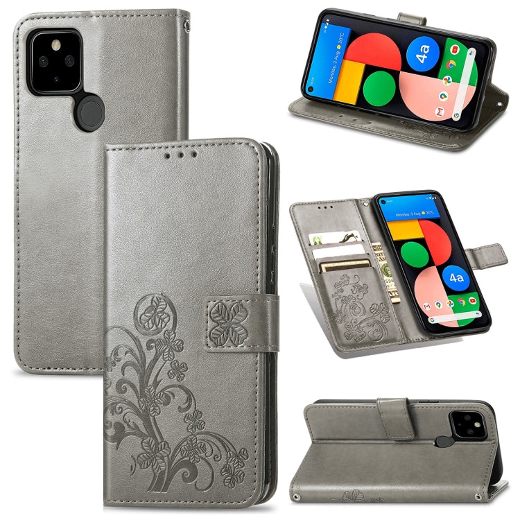 Four-leaf Clasp Embossed Buckle Mobile Phone Protection Leather Case with Lanyard & Card Slot & Wallet & Bracket Function, For Samsung Galaxy A02, For Xiaomi Redmi Note 10 4G, For Google Pixel 5A, For OPPO A93 5G, For LG Stylo 7