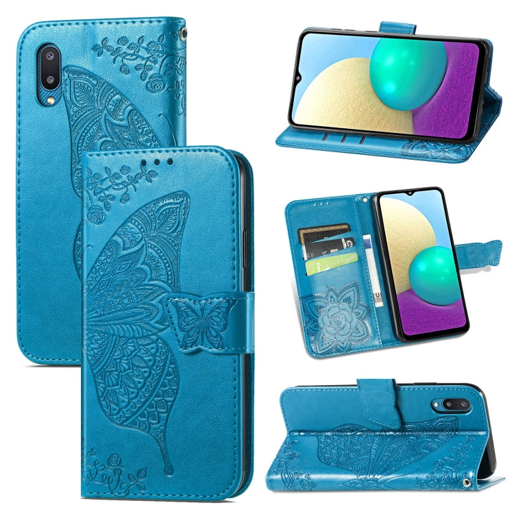 Butterfly Love Flower Embossed Horizontal Flip Leather Case with Bracket & Card Slot & Wallet & Lanyard, For Samsung Galaxy A02, For Huawei Nova 8 Pro, For Xiaomi Redmi Note 10 4G