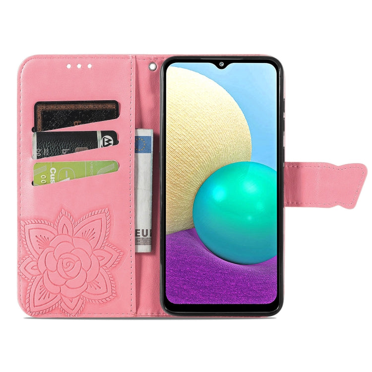 Butterfly Love Flower Embossed Horizontal Flip Leather Case with Bracket & Card Slot & Wallet & Lanyard, For Samsung Galaxy A02, For Huawei Nova 8 Pro, For Xiaomi Redmi Note 10 4G