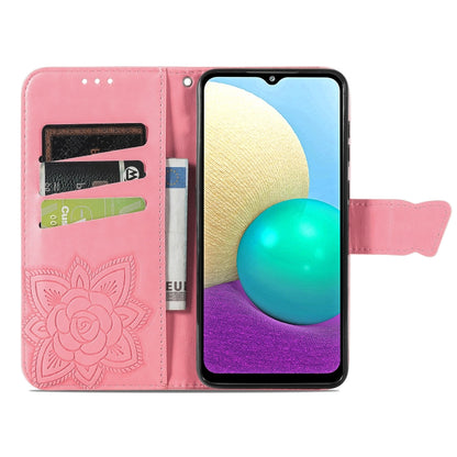 Butterfly Love Flower Embossed Horizontal Flip Leather Case with Bracket & Card Slot & Wallet & Lanyard, For Samsung Galaxy A02, For Huawei Nova 8 Pro, For Xiaomi Redmi Note 10 4G