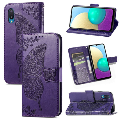 Butterfly Love Flower Embossed Horizontal Flip Leather Case with Bracket & Card Slot & Wallet & Lanyard, For Samsung Galaxy A02, For Huawei Nova 8 Pro, For Xiaomi Redmi Note 10 4G
