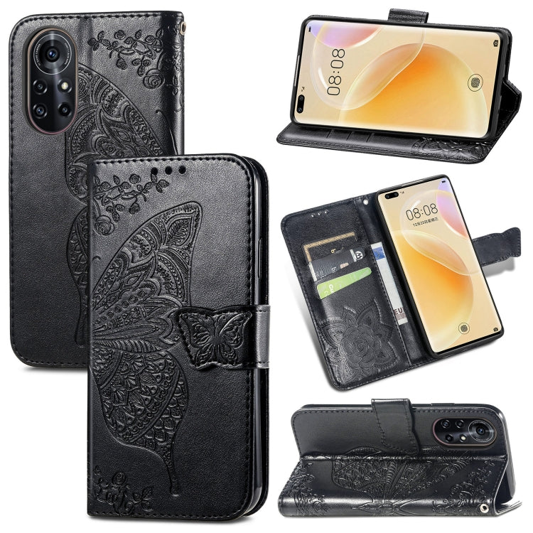 Butterfly Love Flower Embossed Horizontal Flip Leather Case with Bracket & Card Slot & Wallet & Lanyard, For Samsung Galaxy A02, For Huawei Nova 8 Pro, For Xiaomi Redmi Note 10 4G