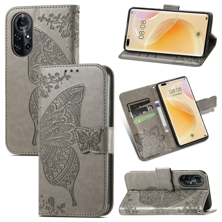 Butterfly Love Flower Embossed Horizontal Flip Leather Case with Bracket & Card Slot & Wallet & Lanyard, For Samsung Galaxy A02, For Huawei Nova 8 Pro, For Xiaomi Redmi Note 10 4G