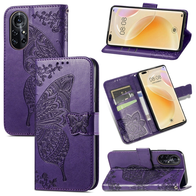 Butterfly Love Flower Embossed Horizontal Flip Leather Case with Bracket & Card Slot & Wallet & Lanyard, For Samsung Galaxy A02, For Huawei Nova 8 Pro, For Xiaomi Redmi Note 10 4G