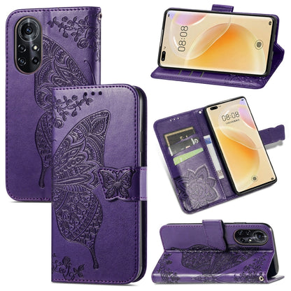 Butterfly Love Flower Embossed Horizontal Flip Leather Case with Bracket & Card Slot & Wallet & Lanyard, For Samsung Galaxy A02, For Huawei Nova 8 Pro, For Xiaomi Redmi Note 10 4G