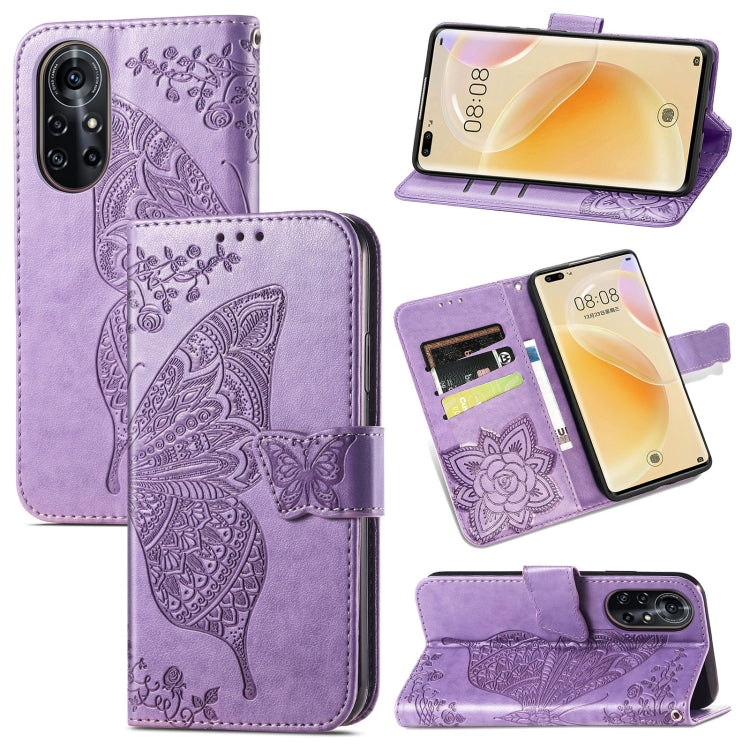 Butterfly Love Flower Embossed Horizontal Flip Leather Case with Bracket & Card Slot & Wallet & Lanyard, For Samsung Galaxy A02, For Huawei Nova 8 Pro, For Xiaomi Redmi Note 10 4G