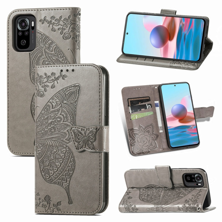 Butterfly Love Flower Embossed Horizontal Flip Leather Case with Bracket & Card Slot & Wallet & Lanyard, For Samsung Galaxy A02, For Huawei Nova 8 Pro, For Xiaomi Redmi Note 10 4G