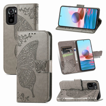 Butterfly Love Flower Embossed Horizontal Flip Leather Case with Bracket & Card Slot & Wallet & Lanyard, For Samsung Galaxy A02, For Huawei Nova 8 Pro, For Xiaomi Redmi Note 10 4G