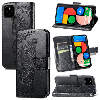 Butterfly Love Flower Embossed Horizontal Flip Leather Case with Bracket & Card Slot & Wallet & Lanyard, For OPPO A93, For Google Pixel 5A, For LG Stylo 7 5G