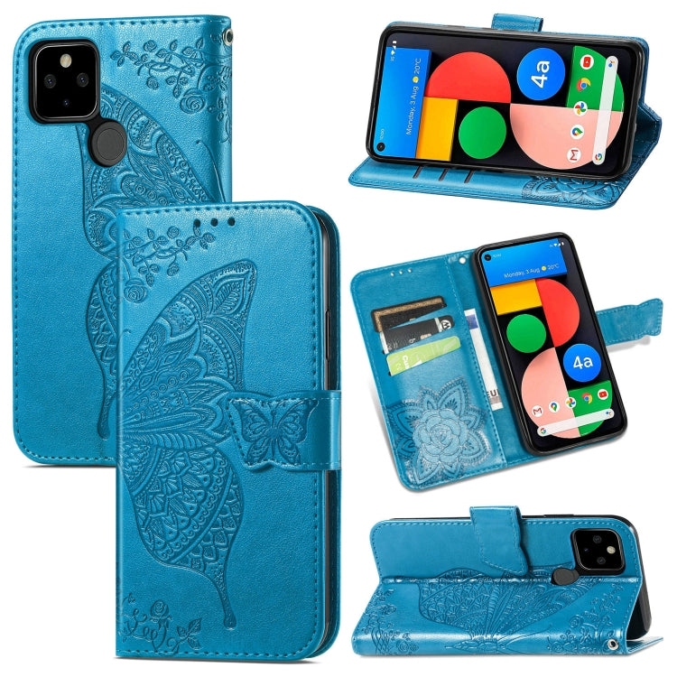 Butterfly Love Flower Embossed Horizontal Flip Leather Case with Bracket & Card Slot & Wallet & Lanyard, For OPPO A93, For Google Pixel 5A, For LG Stylo 7 5G