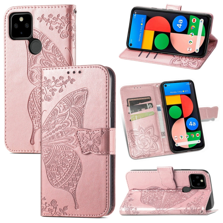 Butterfly Love Flower Embossed Horizontal Flip Leather Case with Bracket & Card Slot & Wallet & Lanyard, For OPPO A93, For Google Pixel 5A, For LG Stylo 7 5G