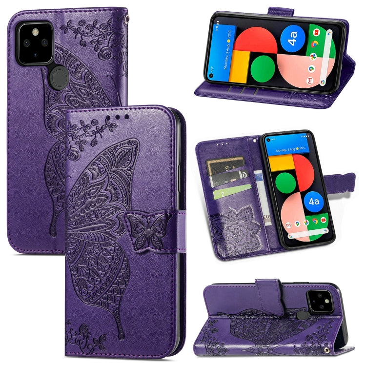 Butterfly Love Flower Embossed Horizontal Flip Leather Case with Bracket & Card Slot & Wallet & Lanyard, For OPPO A93, For Google Pixel 5A, For LG Stylo 7 5G